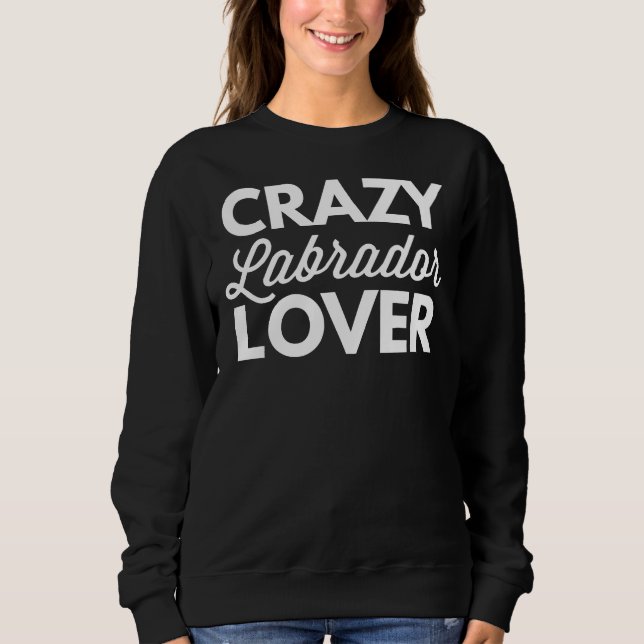Crazy Labrador Passande Scoop T Shirt (Framsida)