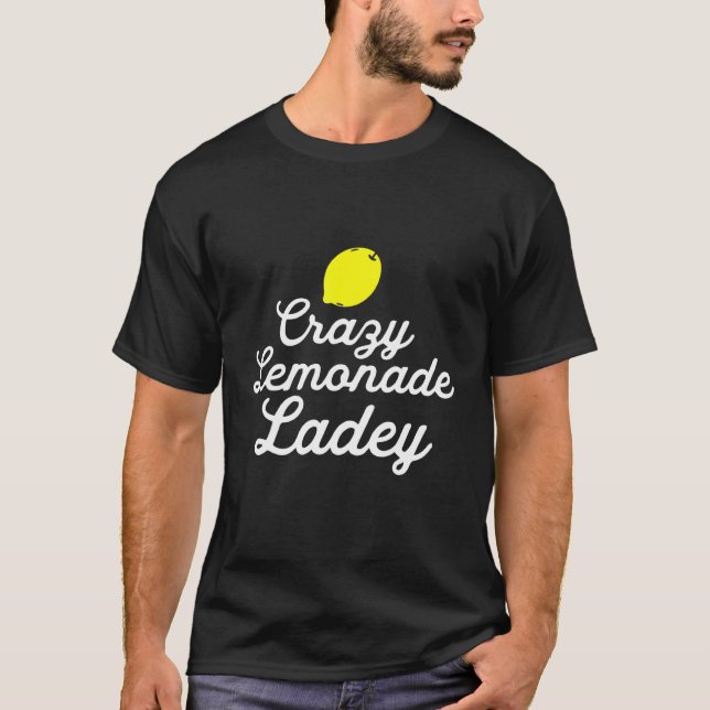 Crazy Lemonade Dam Summer Drink Lemon Juicy Summe T Shirt (Framsida)