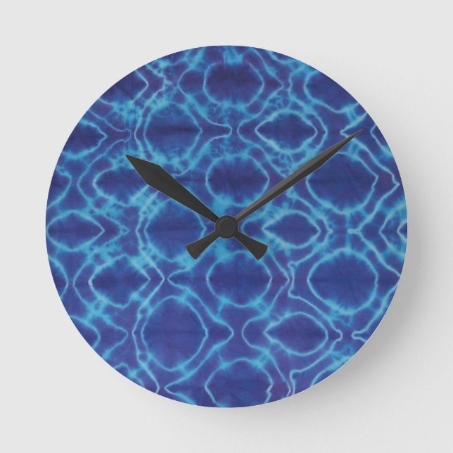 Crazy Linjer Tie Dye - Lila Rund Klocka (Framsida)