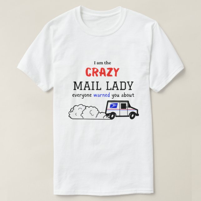Crazy Mail Dam T Shirt (Design framsida)