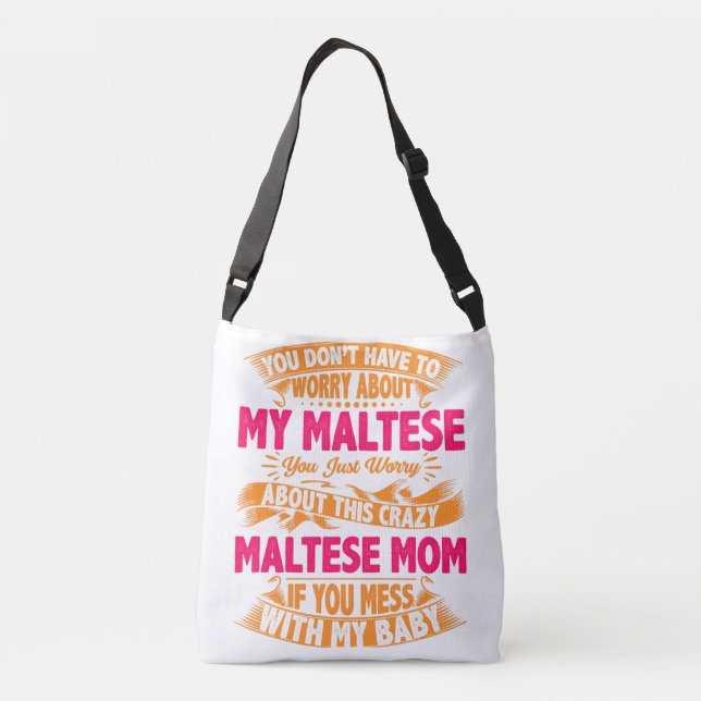 Crazy Maltese Mamma Axelväska (Baksida)
