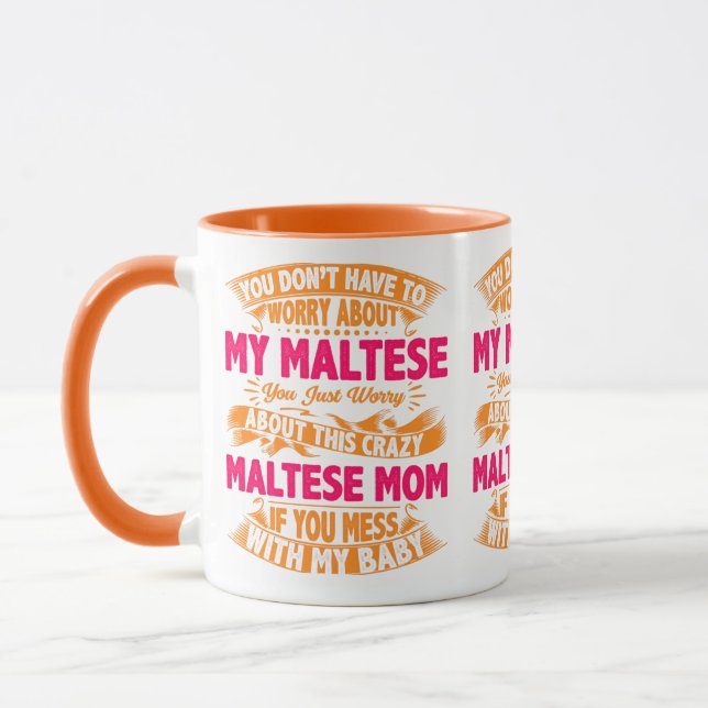 Crazy Maltese Mamma Mugg (Vänster)