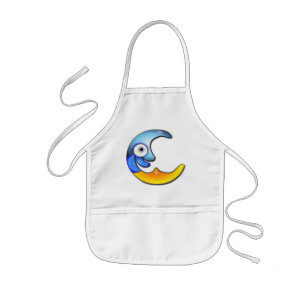 Crazy Måne Tecknad Apron Barnförkläde