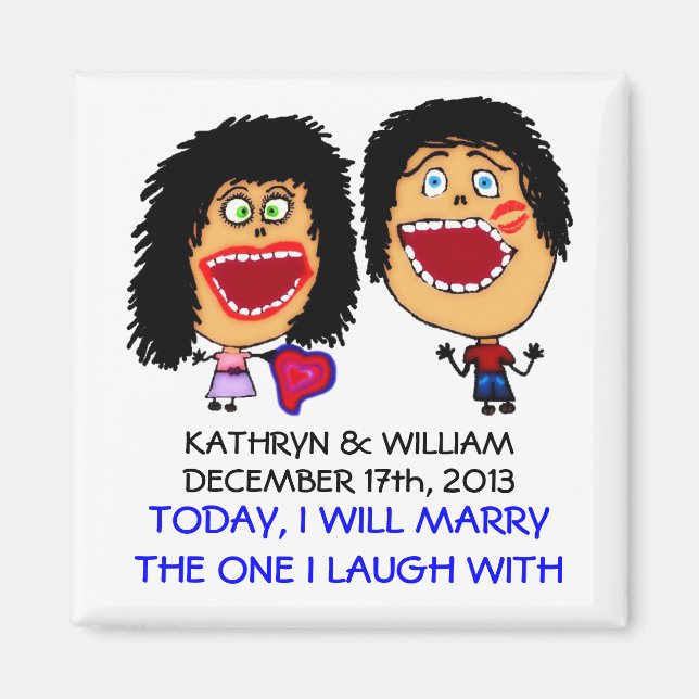 Crazy Marshing Min bästa vän Magnet (Framsidan)