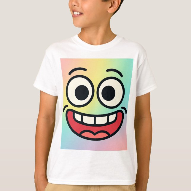 Crazy Meme Ansikte Kids' T-Shirt (Framsida)