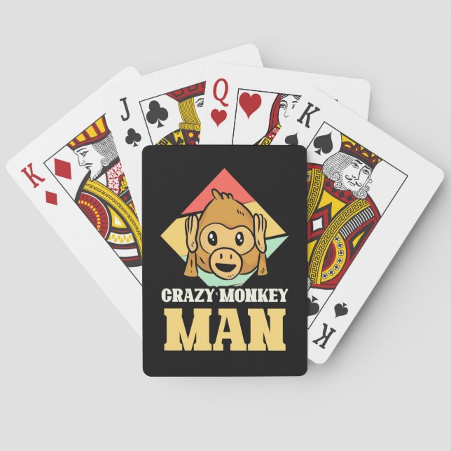 Crazy Monkey Man Casinokort (Baksidan)