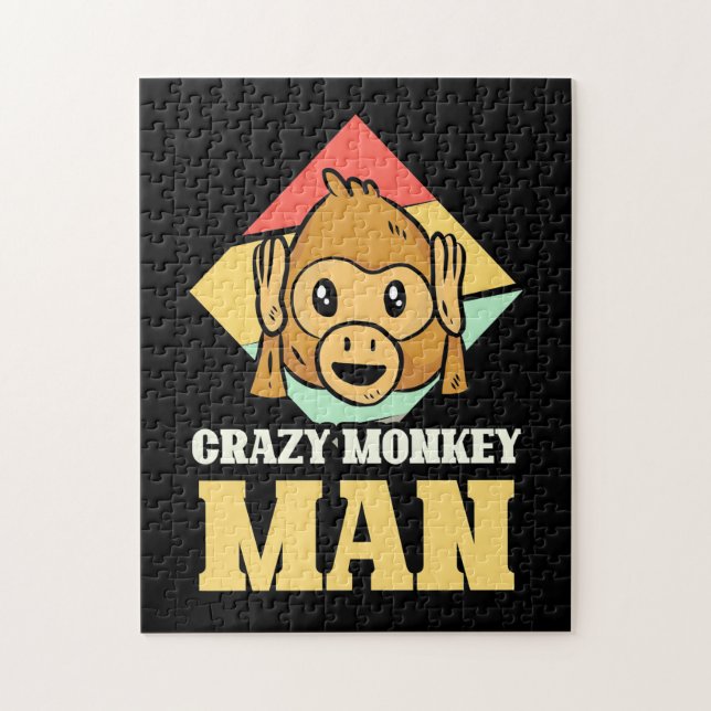 Crazy Monkey Man Pussel (Vertikal)