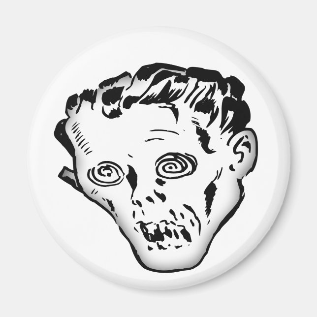 Crazy Monster Round Magnet (Framsidan)