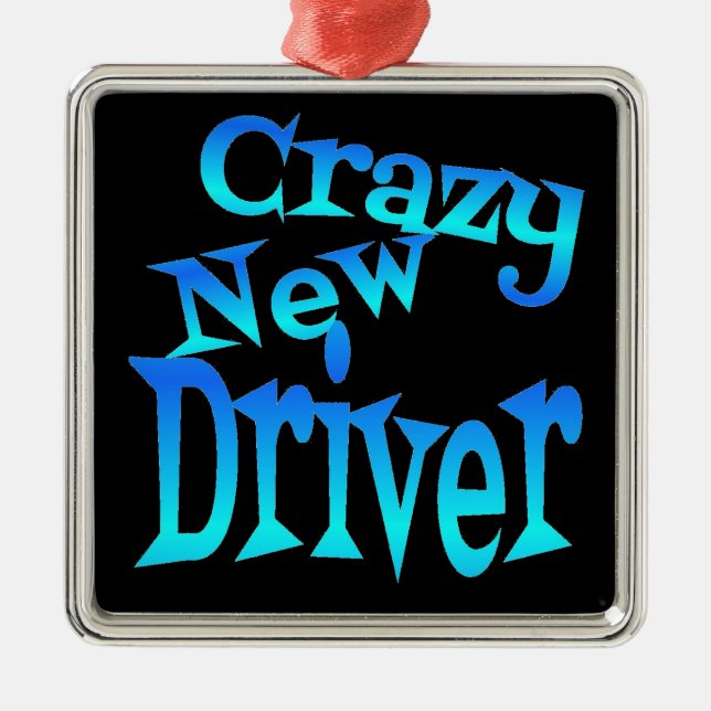 Crazy New Driver Julgransprydnad Metall (Framsidan)
