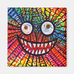 Crazy Ögon Colorful Monster Smile Magnet