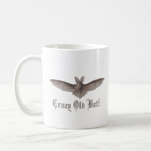 Crazy Old Fladdermus Funny Batty Humor för Cranky Kaffemugg