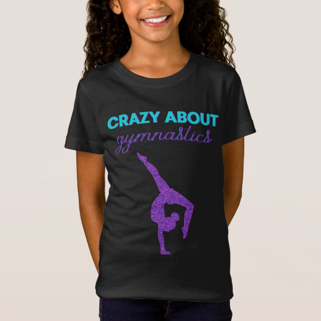 Crazy Om Gymnastics Lila & Aqua T-Shirt (Framsida)