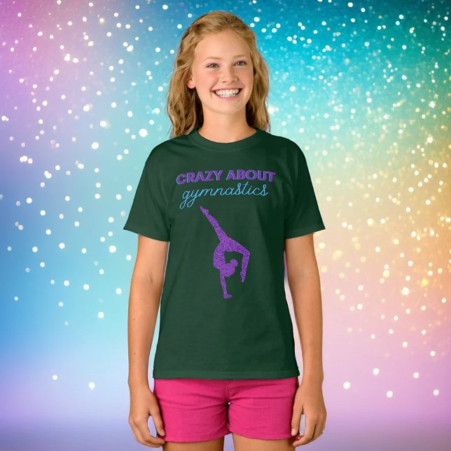 Crazy Om Gymnastics Lila & Aqua T-Shirt (Skapare uppladdad)