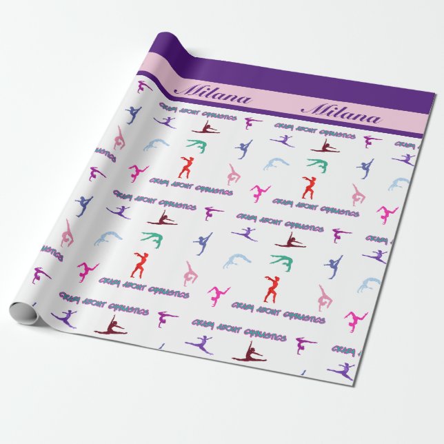 Crazy Om Gymnastics Presentpapper (Utrullad)