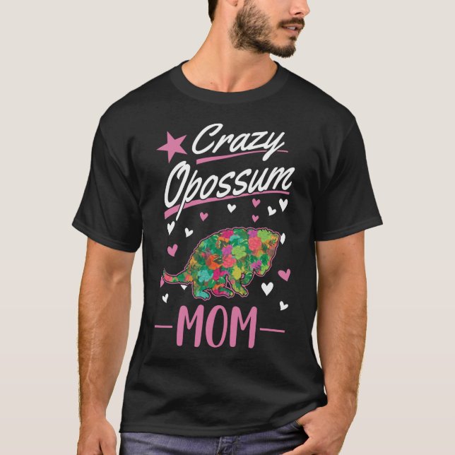 Crazy Opossum mamma Opossum Girl T Shirt (Framsida)