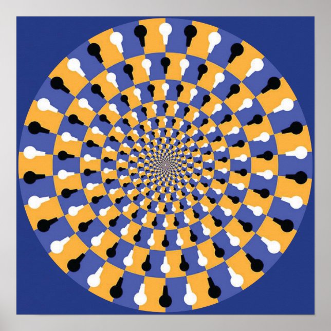 Crazy Optical Illusion - oändlig cirkel Poster (Framsidan)