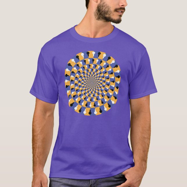 Crazy Optical Illusion - oändlig cirkel T-shirt (Framsida)