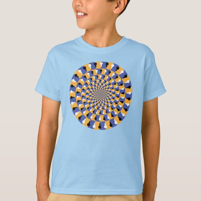 Crazy Optical Illusion - oändlig cirkel Tee Shirt (Framsida)
