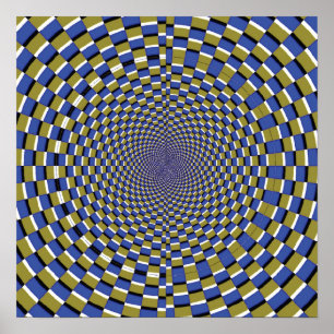 Crazy Optical Illusion - Temple Illusion Poster
