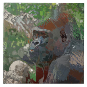 Crazy Paint - Gorilla Kakelplatta