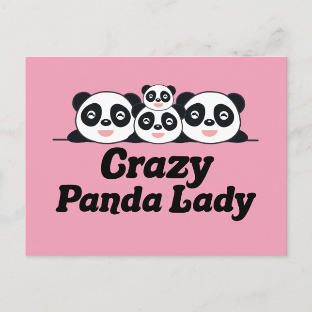 Crazy Panda Dam Vykort (Framsida)