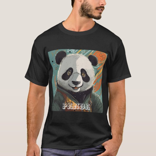 Crazy panda T-shirt design  (Framsida)