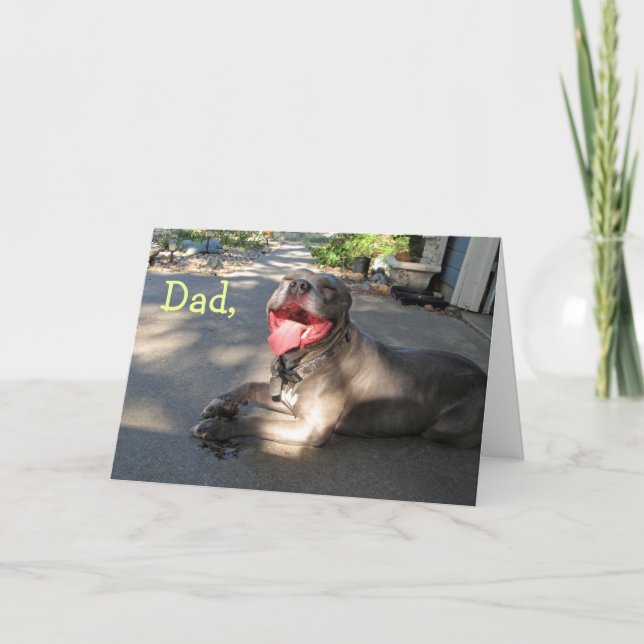 Crazy Pappa Pitbull Fars dag-kort Kort (Framsida)