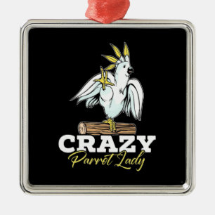 Crazy Parrot Dam Julgransprydnad Metall