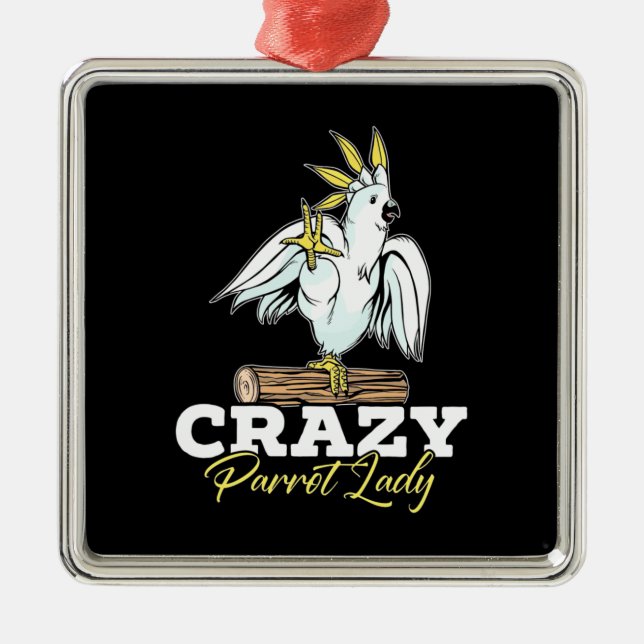 Crazy Parrot Dam Julgransprydnad Metall (Framsidan)
