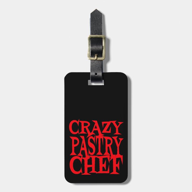 Crazy Pastry Chef Bagagebricka (Vertikal Framsida)