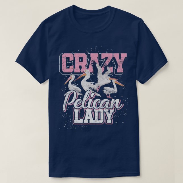 Crazy Pelican Dam Women Grunge T Shirt (Design framsida)