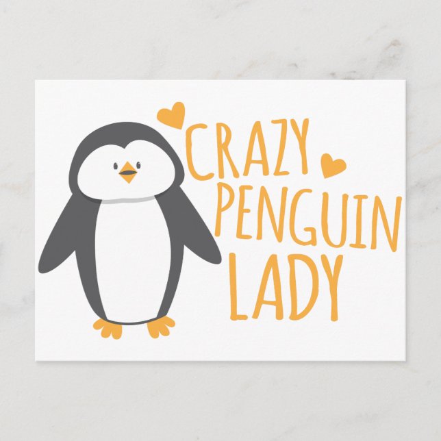 Crazy Penguin Dam Vykort (Framsida)