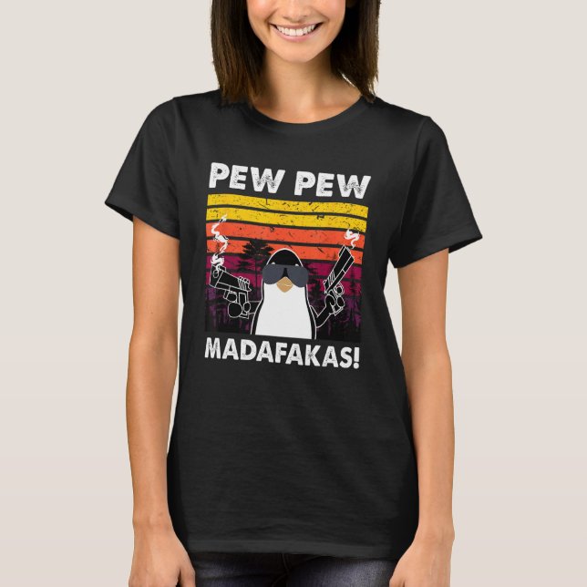 Crazy Penguin Manar Pew Madafakas 1 T Shirt (Framsida)