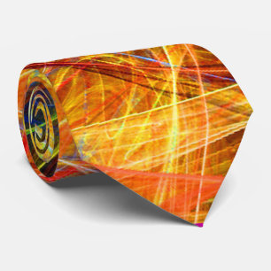 CRAZY PHOTON Abstrakt OrangeYellow Fractal Swirls Slips