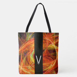 CRAZY PHOTON BLACK RAND MONOGRAM Gult Fractaler Tygkasse