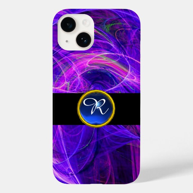 CRAZY PHOTON LILA BLUE GEM MONOGRAM Abstrakt (Baksida)