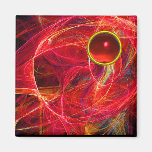 CRAZY PHOTON MED RED RUBY GEMSTONE MAGNET