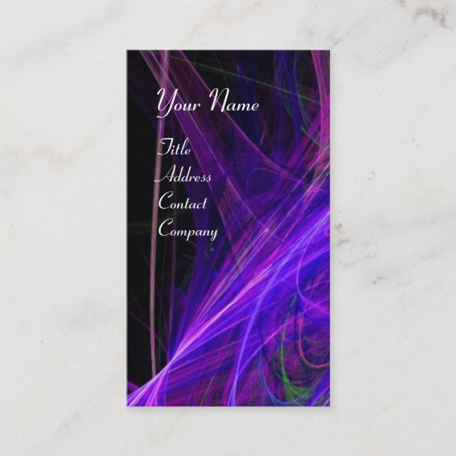 CRAZY PHOTON MONOGRAM Gem blue lila Visitkort (Framsida)