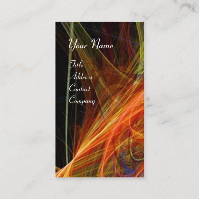 CRAZY PHOTON MONOGRAM Gem gult Visitkort (Framsida)