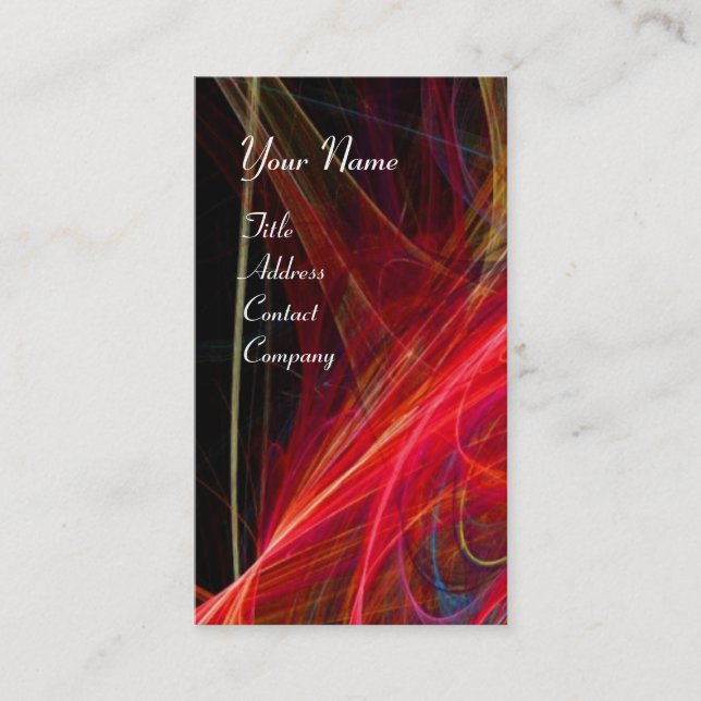 CRAZY PHOTON MONOGRAM Gem red Visitkort (Framsida)