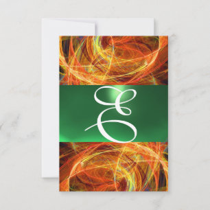 CRAZY PHOTON MONOGRAM gult emerald grönt Inbjudningar
