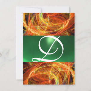 CRAZY PHOTON MONOGRAM gult emerald grönt Inbjudningar