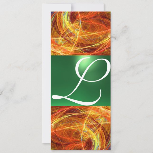 CRAZY PHOTON MONOGRAM gult emerald grönt Meddelande (Framsida)