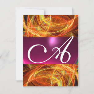 CRAZY PHOTON MONOGRAM Svart rosa Inbjudningar
