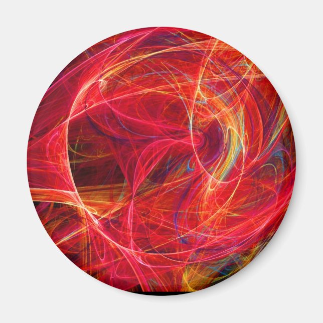 CRAZY PHOTON, Red Orange Gult Magnet (Framsidan)