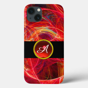 CRAZY PHOTON RED RUBY GEM STONE MONOGRAM