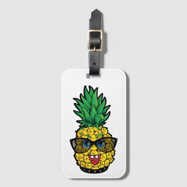 Crazy Pineapple Bagagebricka (Framsida vertikal)