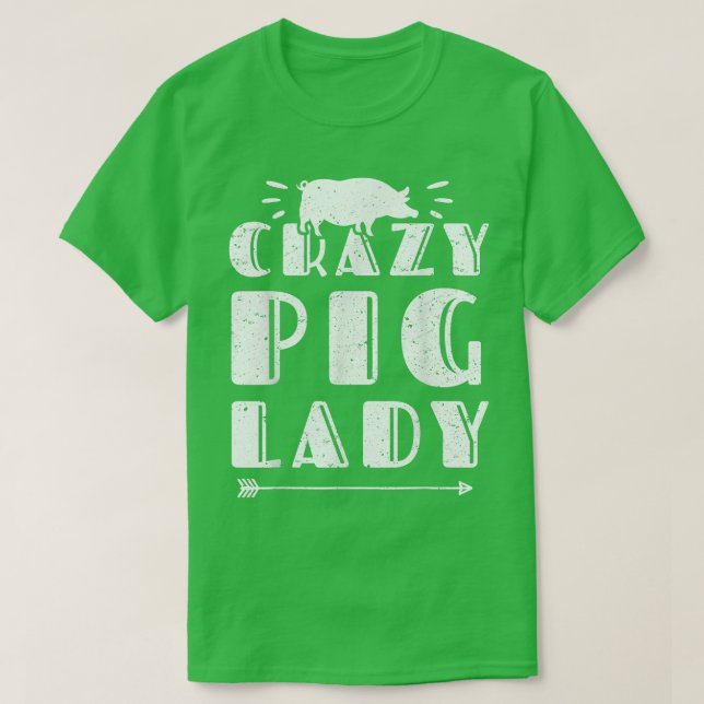 Crazy Ping Dam Gris Djuruppfödning i Älskare T Shirt (Design framsida)