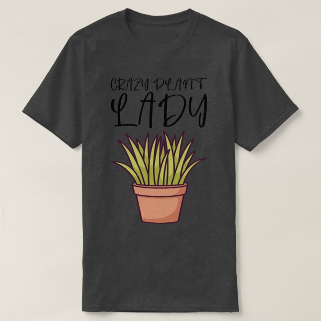 Crazy Plant Dam 5 T Shirt (Design framsida)