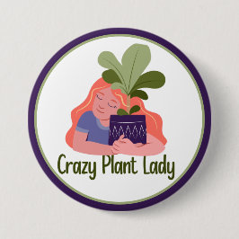 Crazy Plant Dam Button Knapp